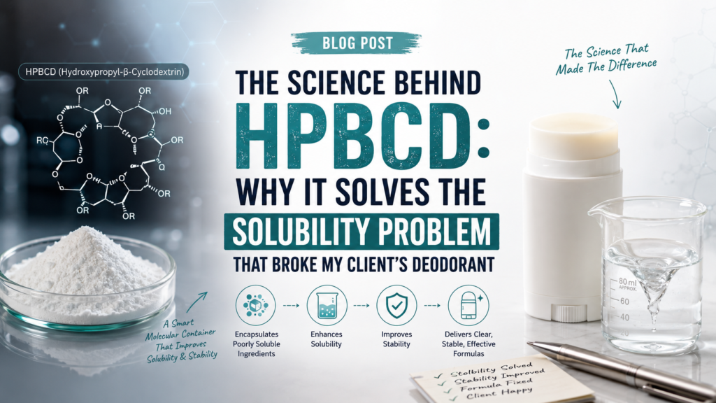 The Science Behind HPBCD: Why It Solves The Solubility Problem That Broke My Client’s Deodorant